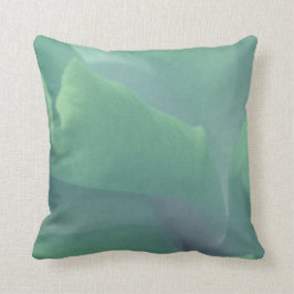 Cojín Decorativo Pétalos verde azulados azules y verdes