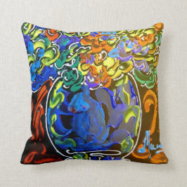Cojín Decorativo Peter Max colorido color Vase y flores