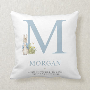 Cojín Decorativo Peter Rabbit   Letra personalizada M