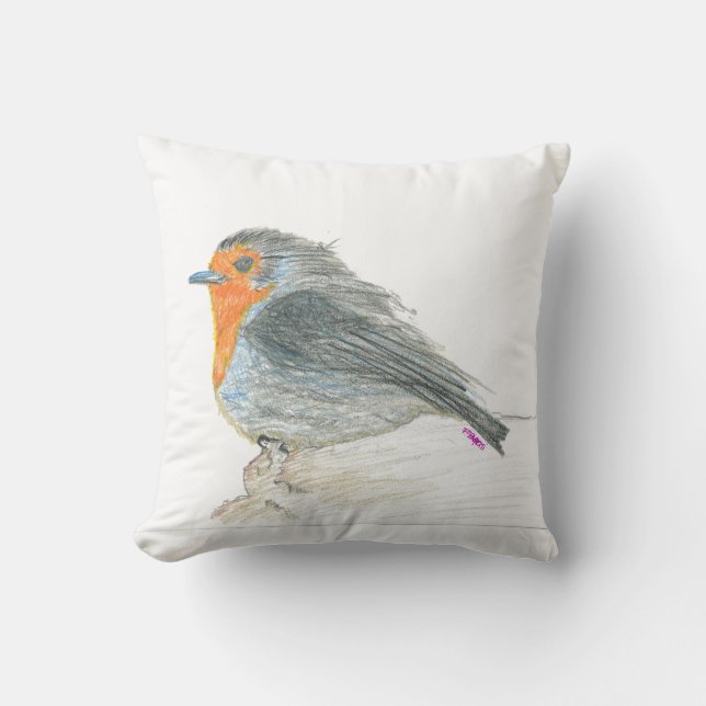 Cojín Decorativo Petirrojo para M. (Anverso)