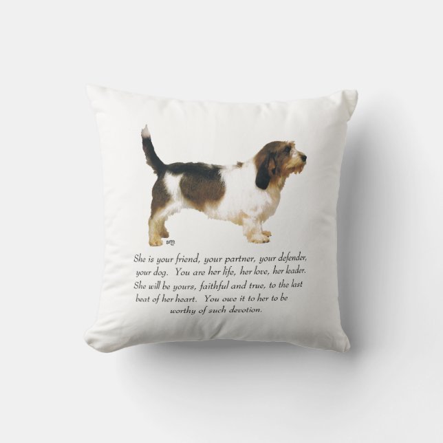 Cojín Decorativo Petit Basset Griffon Vendeen (Anverso)