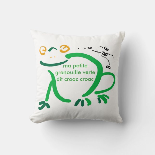 Cojín Decorativo petite grenouille verte (Anverso)