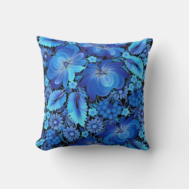 Cojín Decorativo Petrikivka Ukrainian traditional art (Anverso)