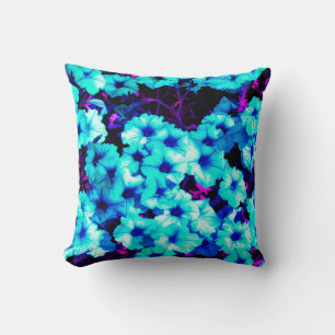 Cojín Decorativo Petunias azul brillante
