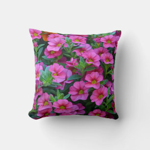 Cojín Decorativo petunias de color rosa bonito