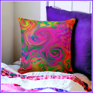 Cojín Decorativo [Phantasmagoria] Colores agitados de agitación