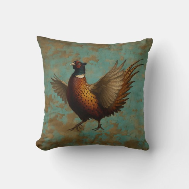 Cojín Decorativo Pheasant cushion - Pheasant strutting his stuff! (Anverso)