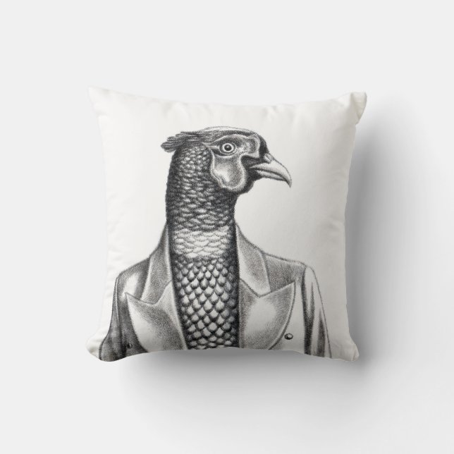 Cojín Decorativo Pheasant en Smart Jacket (Nieve) (Anverso)