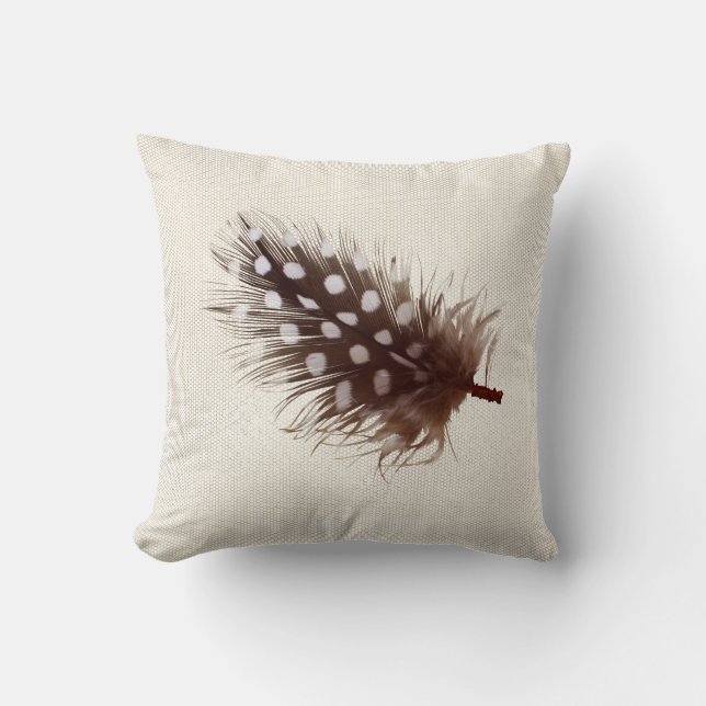 Cojín Decorativo Pheasant's Feather Warm Neutral Pastel Beige (Anverso)
