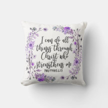 Philippians 4:13 Biblia Scripture Lavanda Púrpura