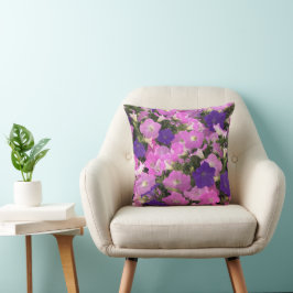 Cojín Decorativo Photo Image Of Morning Glory Pink & Purple Flowers