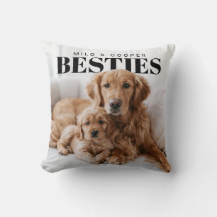 Cojín Decorativo PhotoPop Besties Foto de Mascota Personalizada
