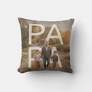 Cojín Decorativo PhotoPop Papa Foto de Familia Personalizada