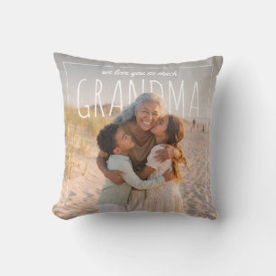Cojín Decorativo PhotoPop Personalizado Te Queremos Mucho Abuela