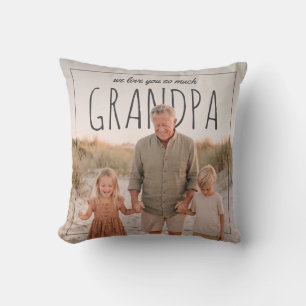 Cojín Decorativo PhotoPop Personalizado Te Queremos Mucho Abuelo