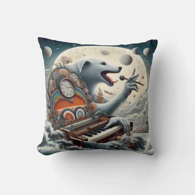 Cojín Decorativo Pianista canis celestial (Anverso)