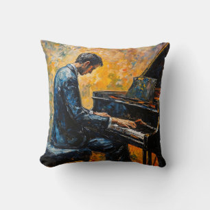 Cojín Decorativo Pianista - Pintura al óleo
