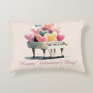 Cojín Decorativo Piano de Corazones de Amor Día de San Valentín
