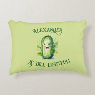 Cojín Decorativo Pickle de Personalizado verde lindo