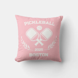 Cojín Decorativo Pickleball Boston 2025 Personalizado Rosa