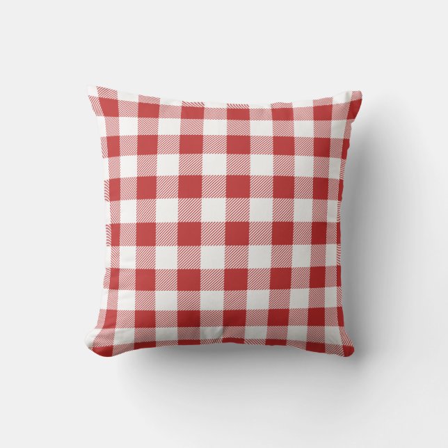 Cojín decorativo Picnic Red Gingham - Verano BBQ,  (Anverso)