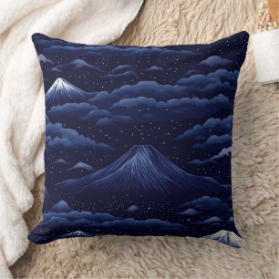 Cojín Decorativo Picos iluminados por estrellas – Cielo de montaña