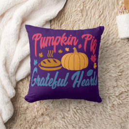 Cojín Decorativo Pie de calabaza y corazones agradecidos, Acción de