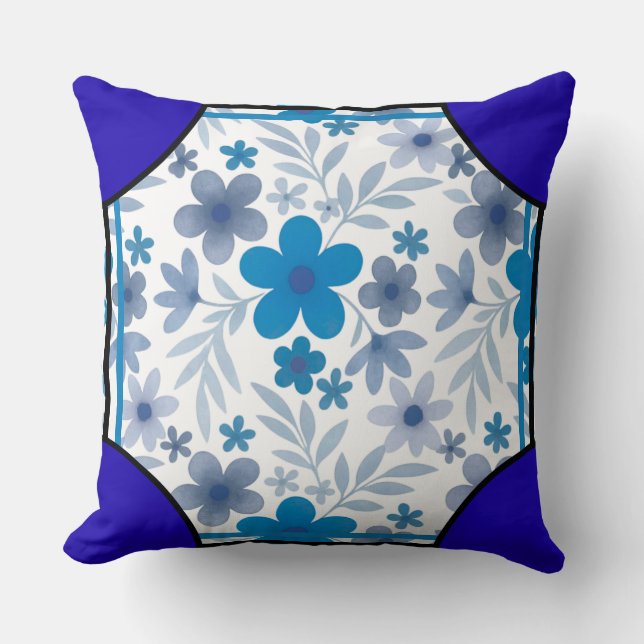 Cojín Decorativo Piedra Angular Flor Indigo (Anverso)