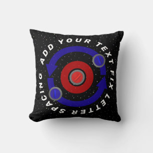 Cojín Decorativo Piedra de curling rodando como la órbita de la Tie