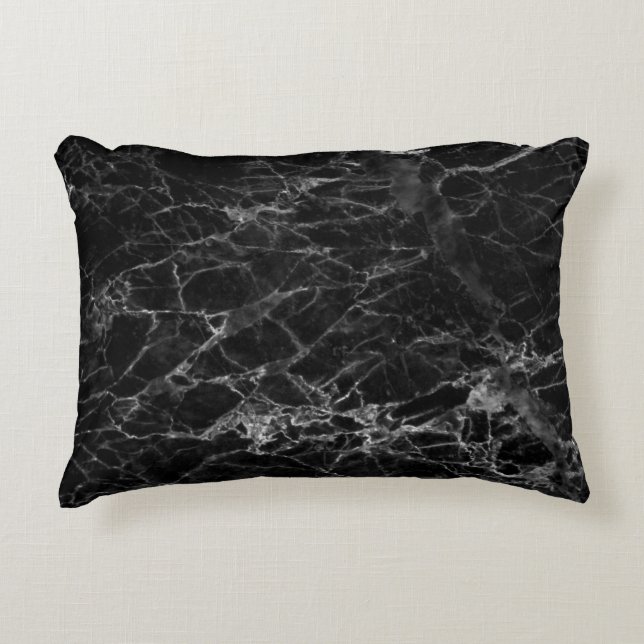 Cojín Decorativo Piedra de fondo de textura negra (Anverso)