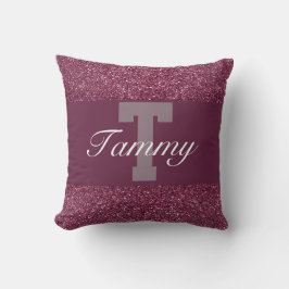 Cojín Decorativo Piedra de nombre Glamorosa personalizada