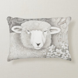 Cojín Decorativo Piedra de oveja y vaca reversibles en neutrales