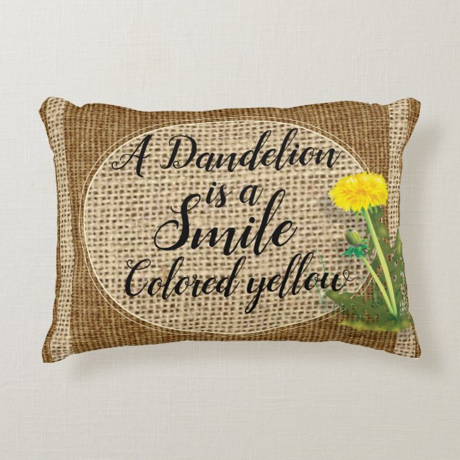 Cojín Decorativo Piedra de tiro de Dandelion (Anverso)