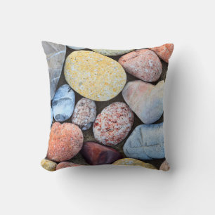 Cojín Decorativo Piedras amarillas y grises marrones