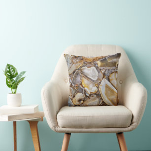 Cojín Decorativo Piedras de Geoda Pulidas