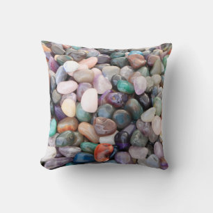 Cojín Decorativo Piedras preciosas Cristales Guijarros