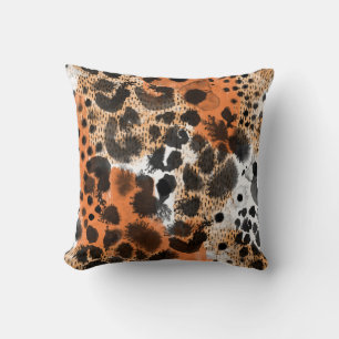 Cojín Decorativo Piel animal: patrón de leopardo creativo.
