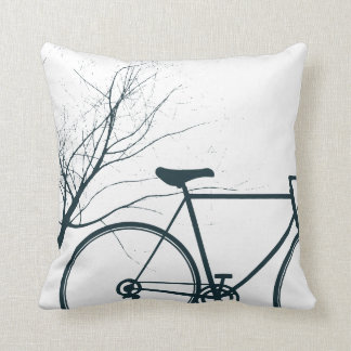 Cojín Decorativo Piel azul negro para lanzar bicicleta