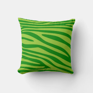 Cojín Decorativo Piel de imprenta de cal y verde animal de cebra