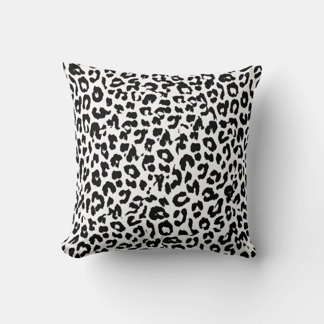 Cojín Decorativo Piel de impresión de leopardo (Anverso)