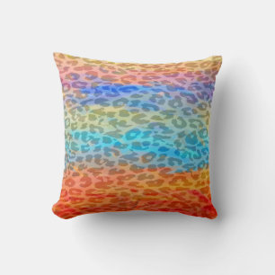 Cojín Decorativo Piel de impresión de leopardo colorido