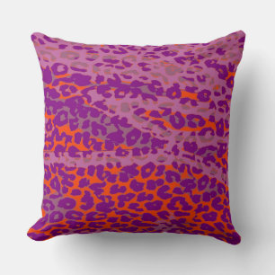 Cojín Decorativo Piel de impresión de leopardo de color retro #16