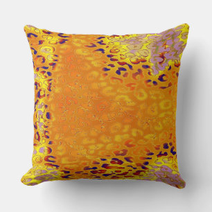 Cojín Decorativo Piel de impresión de leopardo de color retro #5