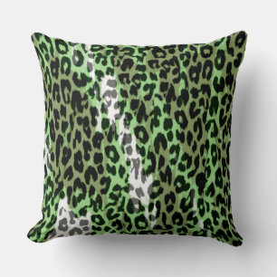 Cojín Decorativo Piel de impresión de leopardo gris negro