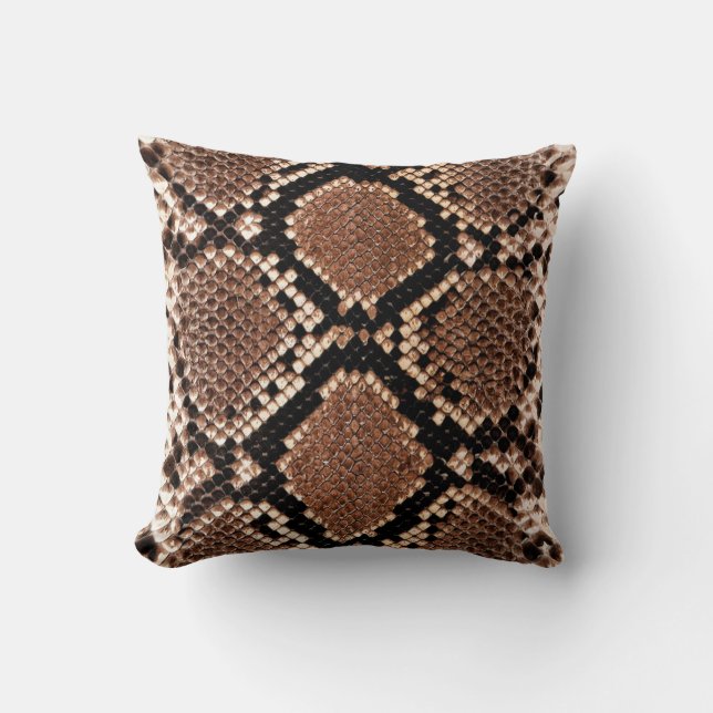 Cojín Decorativo Piel de serpiente Diamond Rattlesnake (Anverso)