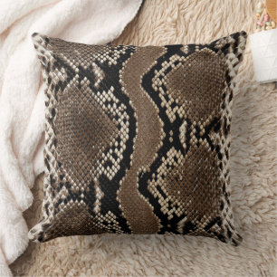 Cojín Decorativo Piel de serpiente en Python Rock Faux