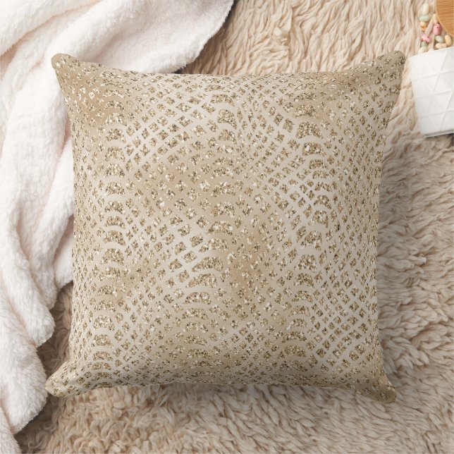 Cojín Decorativo Piel de serpiente Glitzy Gold Glam (Manta)
