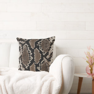 Cojín decorativo Piel de Snake Python Reticulado F