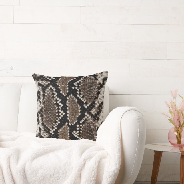 Cojín decorativo Piel de Snake Python Reticulado F (Sofá)