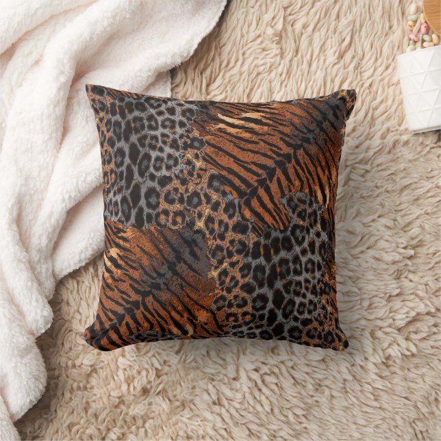 Cojín Decorativo Piel de tigre leopardo de moda (Manta)